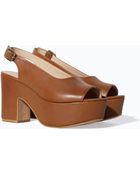 Zara Retro Wedge Sandal - Lyst