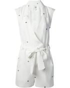 Opening Ceremony Square Print Playsuit - Lyst