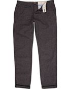 River Island Dark Grey Plaid Casual Trousers - Lyst