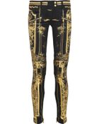 Balmain Metallic Printed Lowrise Skinny Jeans - Lyst