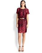 St. John Silk Leopard Print Dress - Lyst