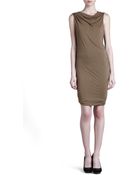 Donna Karan New York Layered Asymmetric Dress - Lyst