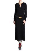 Polo Ralph Lauren Cashmere Henley Maxi Dress - Lyst