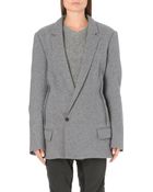 Haider Ackermann Boy Gathered-back Wool-blend Blazer - Lyst