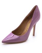 Ferragamo Susi Patent Pumps - Lila - Lyst