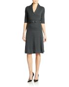 Calvin Klein Shawl Collar Dress - Lyst