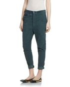 Patrizia Pepe Antifit Pants In Stretch Cotton Velvet - Lyst