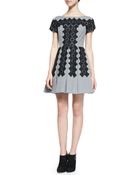 Tracy Reese Embroidered Pleated-skirt Party Dress - Lyst