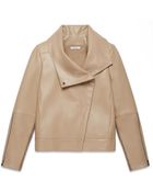 Helmut Lang Petal Leather High Collar Jacket - Lyst