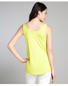 Rebecca Beeson Neon Green Jersey Knit Tank Top - Lyst