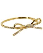Kate Spade Skinny Mini Pave Bow Bangle - Lyst