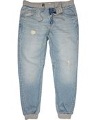 River Island Light Wash Distressed Ryan Jogger Jeans - Lyst