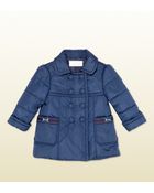 Gucci Waterproof Nylon Doublebreasted Jacket - Lyst