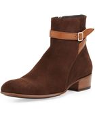 Alexander McQueen Jodhpur Suede Boots - Lyst