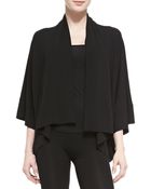 Donna Karan New York Jersey Swing-sleeve Cardigan - Lyst