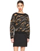 DKNY Cropped Long Sleeve Pullover - Lyst