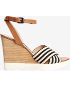 French Connection Jane Striped Wedges - Lyst