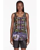 Carven Blue Printed Tank - Lyst