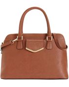 Calvin Klein On My Corner Saffiano Satchel - Lyst