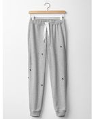 Gap Slim Terry Flower Pants - Lyst