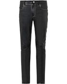 Saint Laurent Studded Leather Trousers - Lyst