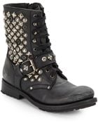 Ash Ryanna Studded Lace-Up Boots - Lyst