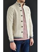 Fred Perry Tipped Sailor Cardigan - Lyst