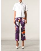 Marni Cropped Straight Leg Trouser - Lyst