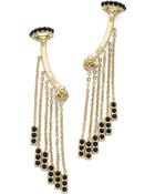 Noir Jewelry Tassel Earrings - Black/Gold - Lyst