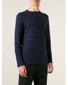 T By Alexander Wang Striped Long Sleeve T-Shirt - Lyst