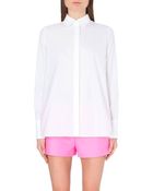 Valentino Contrast-collar Cotton Shirt - Lyst