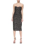Michael Kors Strapless Lace Jacquard Sheath Dress - Lyst