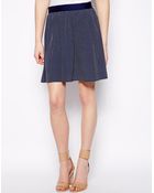 Monki Gathered Spot Skater Skirt - Lyst