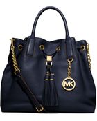 Michael Kors Camden Large Leather Satchel - Lyst
