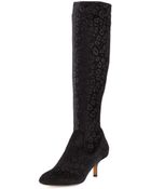Donald J Pliner Yazi Velvet Fabric Boot - Lyst