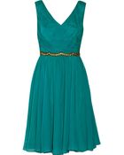 Notte By Marchesa Embellished Silk-Chiffon Dress - Lyst