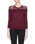 Erdem 'Manon' Lace Merino Wool Sweater - Lyst