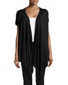 Donna Karan New York Draped-Front Silk-Cashmere Cozy - Lyst