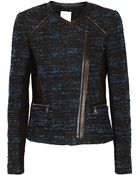 Rebecca Taylor Leather-Trimmed Bouclã© Jacket - Lyst