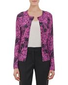 Bottega Veneta Floral-Print Cardigan - Lyst