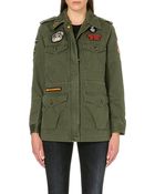 Diesel Gyvettea Badge-Detailed Military Jacket - Lyst