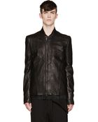 Julius Black Leather Asymmetrical Jacket - Lyst