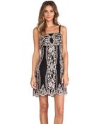 Anna Sui Two Tone Eyelash Lace Strapless Dress - Lyst