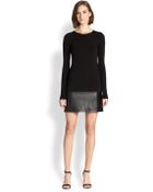 Bailey 44 Leather-Skirt Dress - Lyst
