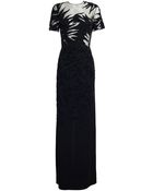 Jason Wu Floral Beaded Mesh and Crepe Gown - Lyst