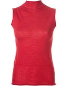 Calvin Klein Sleeveless Knit Sweater - Lyst