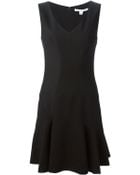 Diane von Furstenberg V-Neck Flared Dress - Lyst