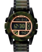 Nixon The Unit Ss Matt Black Chronograph Watch - Lyst