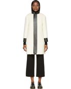 Acne Studios Leather Trim Temple Coat - Lyst