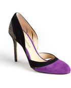 Enzo Angiolini Dollton Suede Dorsay Pumps - Lyst